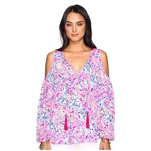 NWT Lilly Pulitzer Finch top in Coco Coral Crab